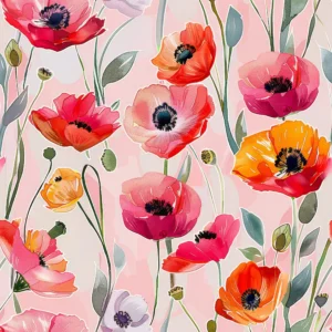 Blooming Flowers Poppies