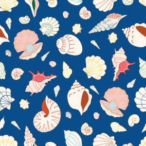 Seashells in Yale Blue
