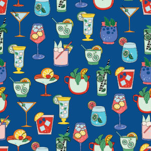 Cocktails in Yale Blue