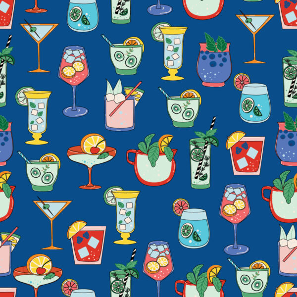 Cocktails in Yale Blue