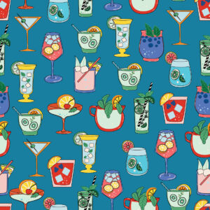 Cocktails in Nice Blue