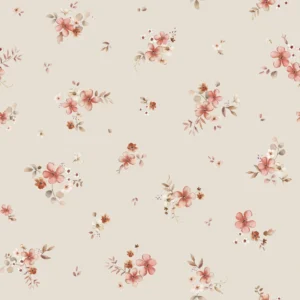 Floral Solveig Red Ecru