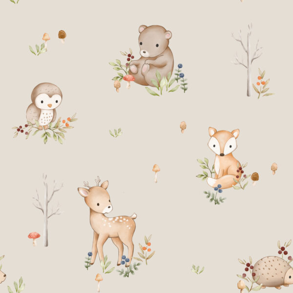 Forest Friends Ecru