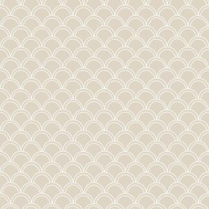 Scallops Beige White