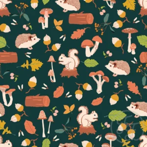 Hedgehogs, Squirrels, Acorn in Timber Green