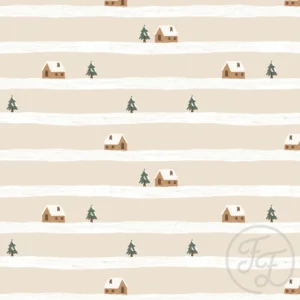 House in the Snow Stripe Beige