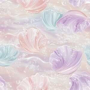 Ocean Shell Pastel - Jersey 230 gsm - Per Half Meter