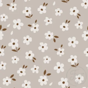 70s Flowers Grey