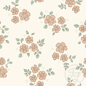 Boo Flower Green & Salmon
