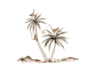 Palm and Monkey Transfer Film