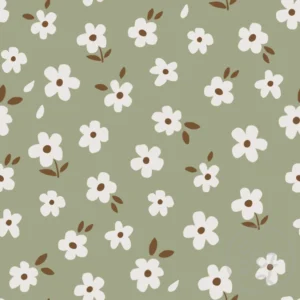 70s Flowers Green