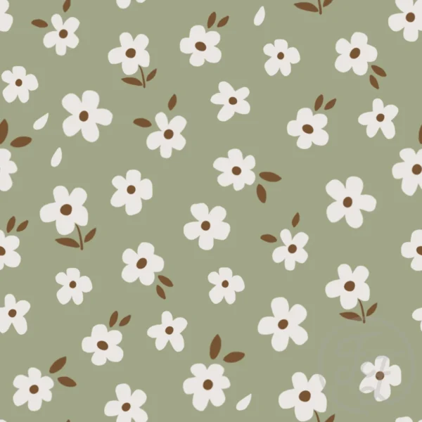 70s Flowers Green