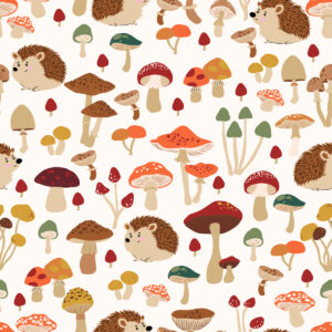 Hedgehog and Mushrooms