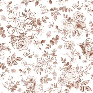 Floral Cottage Mono Brown