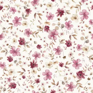 Floral Lotta Mauve Offwhite