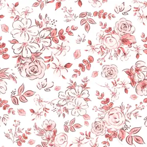 Floral Cottage Mono Red